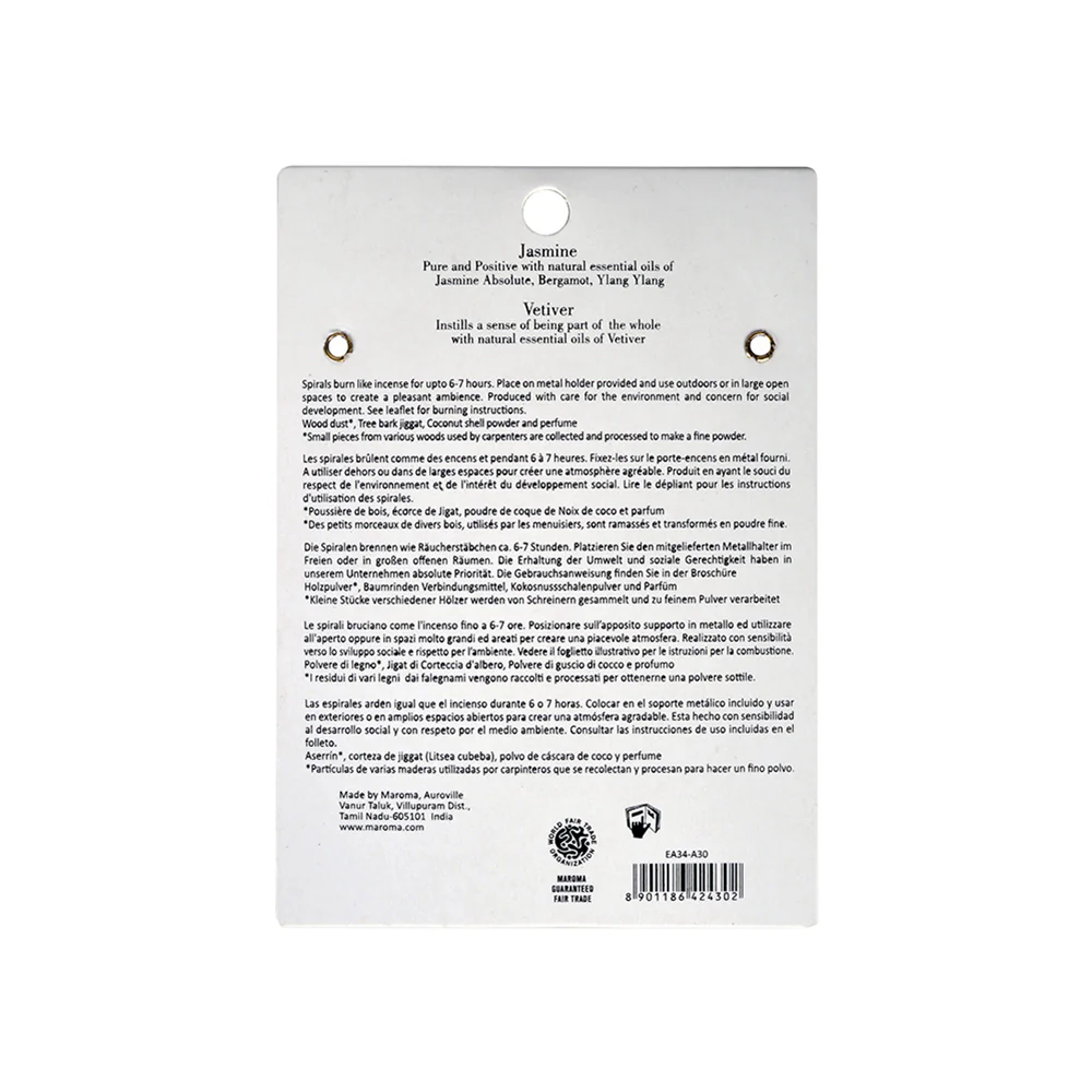 2 Perfumed Spirals - Vetiver/Jasmine - Image 5