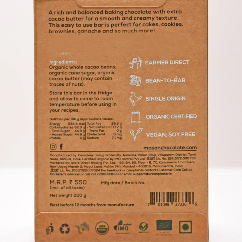 55% Couverture Dark Vegan Baking Chocolate - Image 2