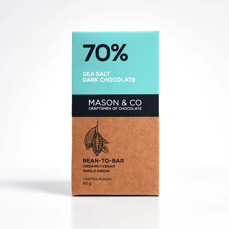 70% Sea Salt Dark Vegan Chocolate Bar - (Set of 3) - Image 3