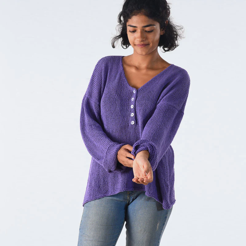 Alana Organic Cotton Hand Knit Jumper - Image 5