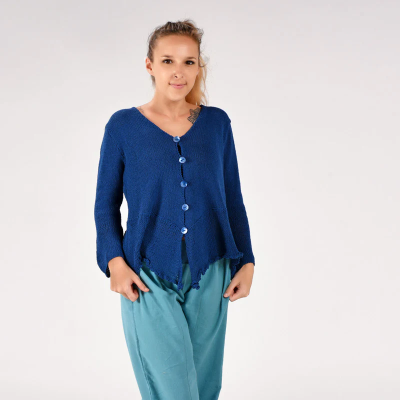 Anja Organic Cotton Hand Knit Top - Image 10