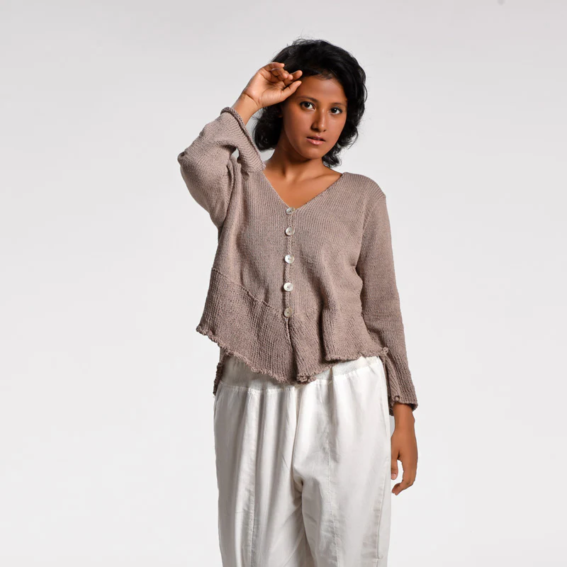 Anja Organic Cotton Hand Knit Top - Image 15
