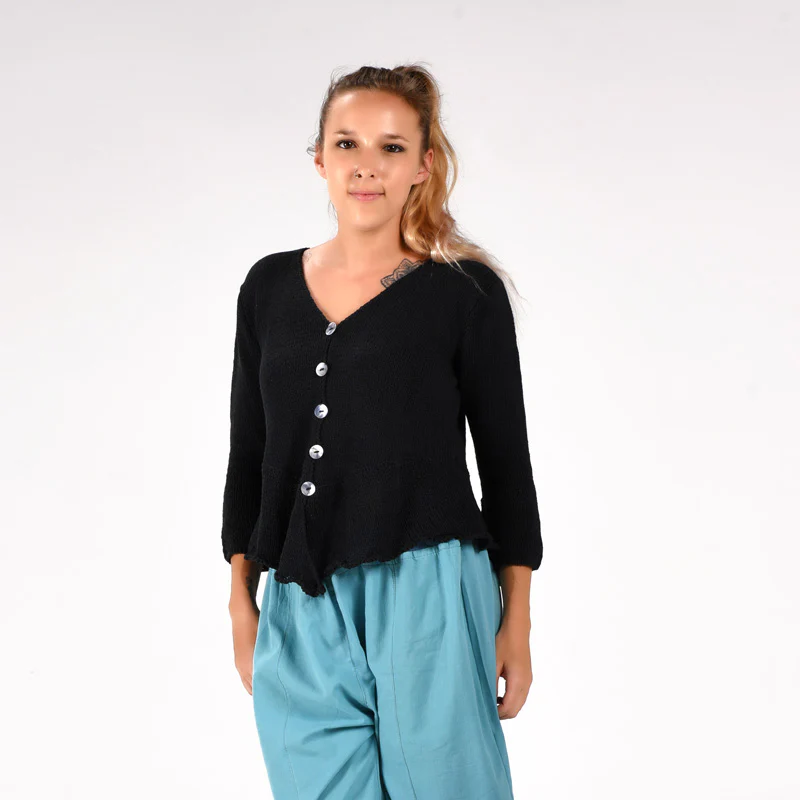 Anja Organic Cotton Hand Knit Top - Image 3