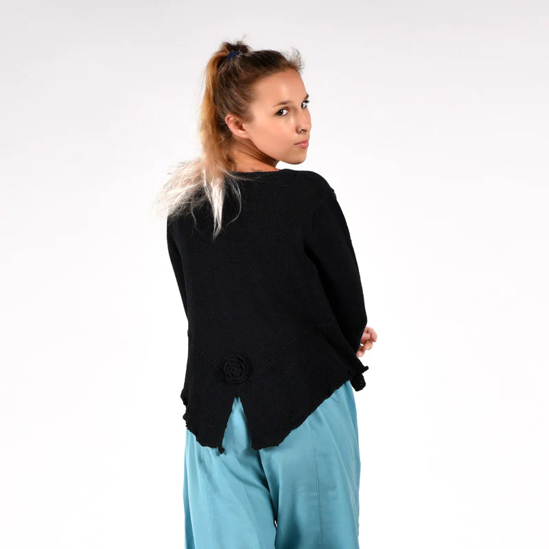 Anja Organic Cotton Hand Knit Top - Image 8