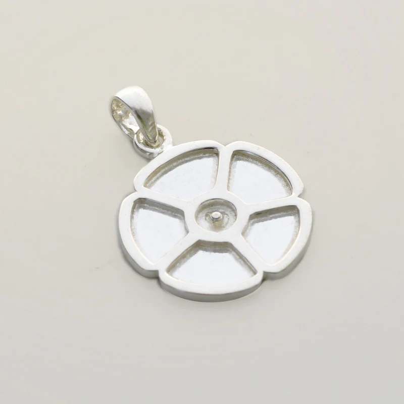 Auroville Symbol Flower Pendant - Image 2
