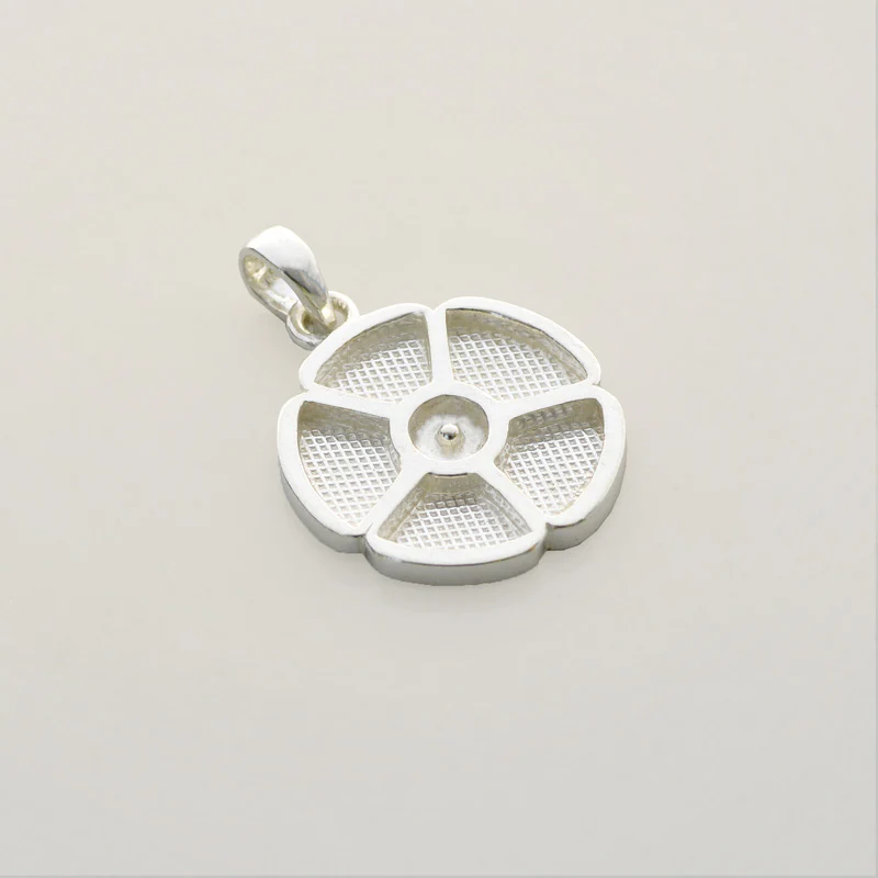 Auroville Symbol Flower - Matte Pendant