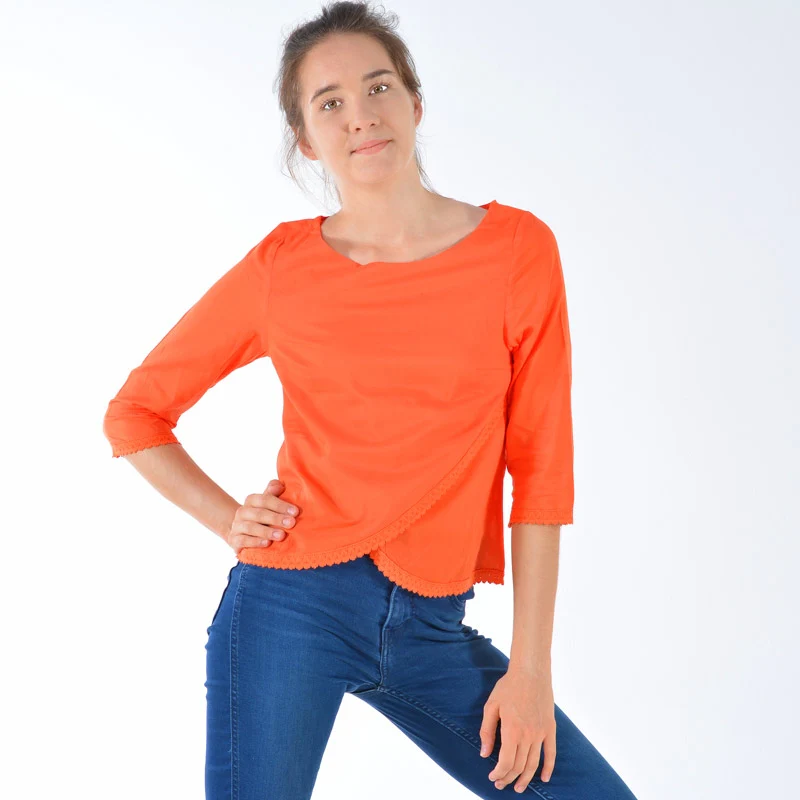 Azalea Cotton 3/4 Sleeve Top