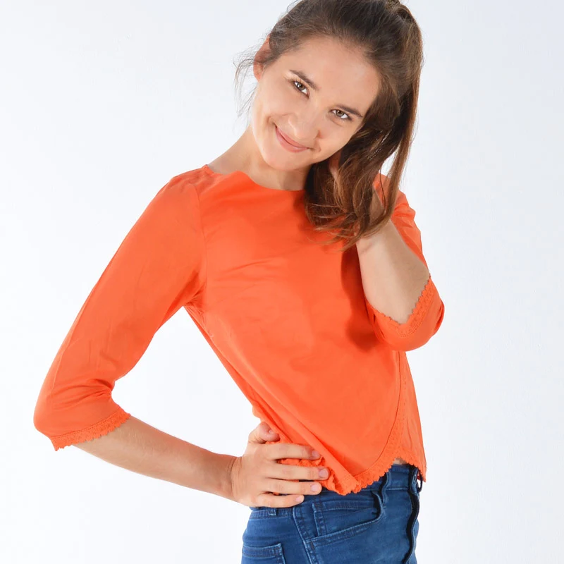 Azalea Cotton 3/4 Sleeve Top - Image 2