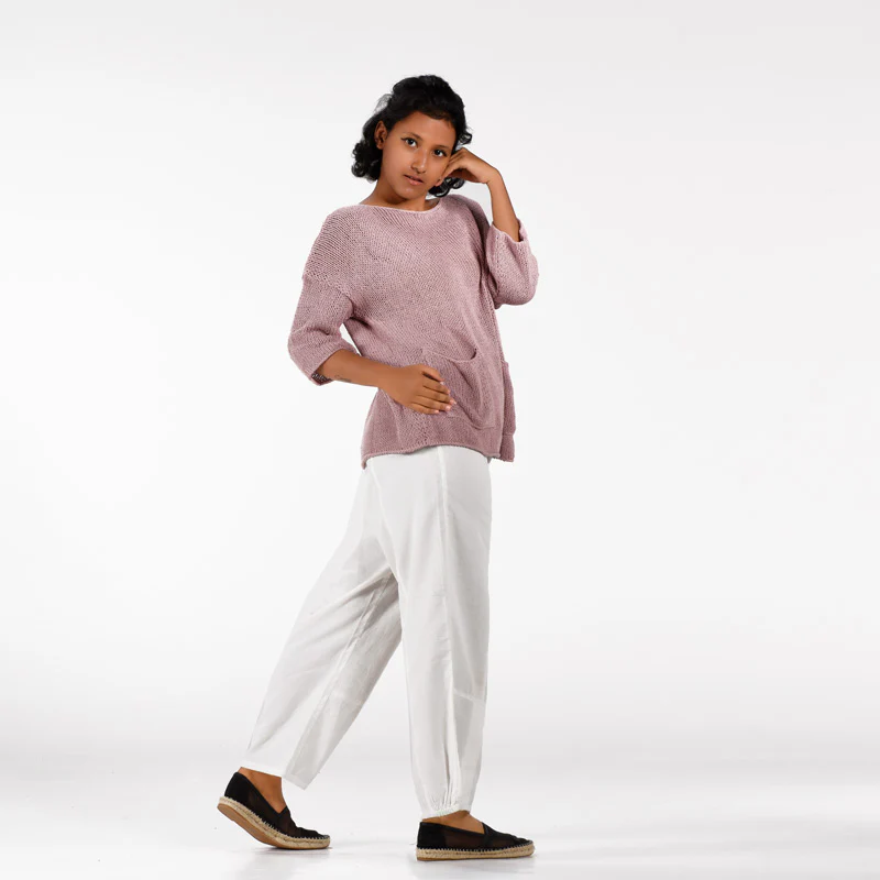 Beethoven Organic Cotton Hand Knit Top - Image 3
