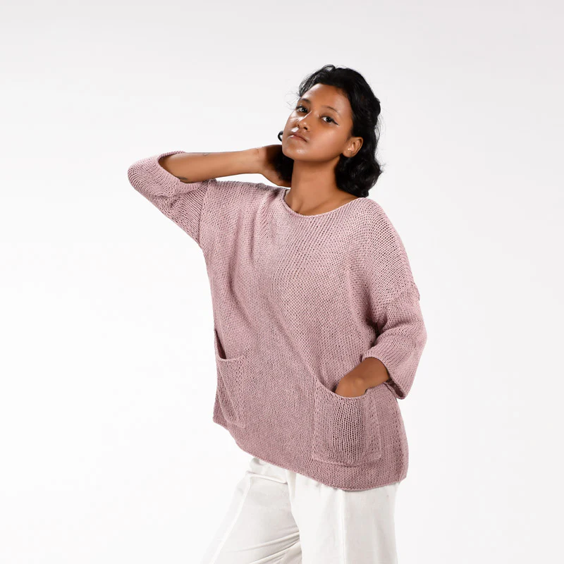 Beethoven Organic Cotton Hand Knit Top - Image 5