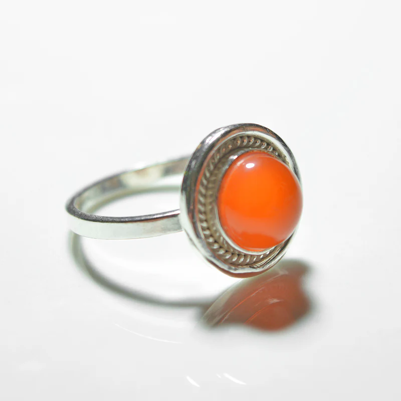 Big Silver Gemstone Ring - Image 7
