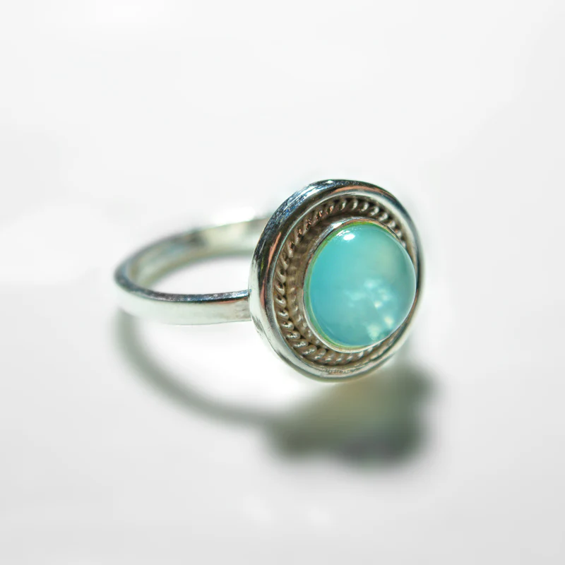 Big Silver Gemstone Ring - Image 8