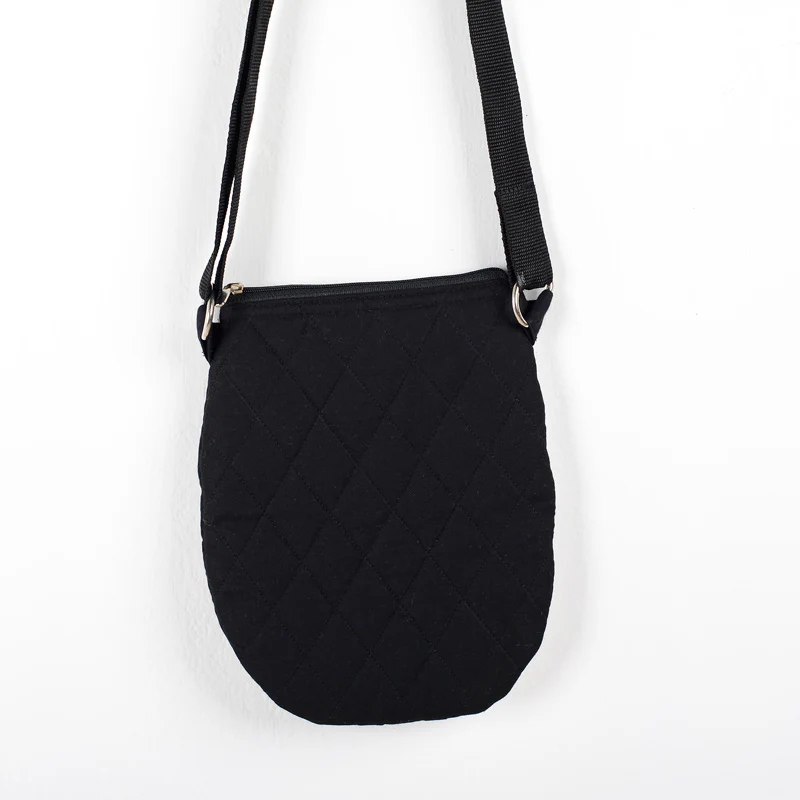 Black and White Hand Embroidered Sling Bag - Image 3