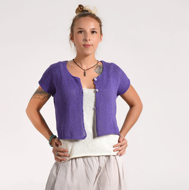 Bolero Organic Cotton Hand Knit Top - Image 3