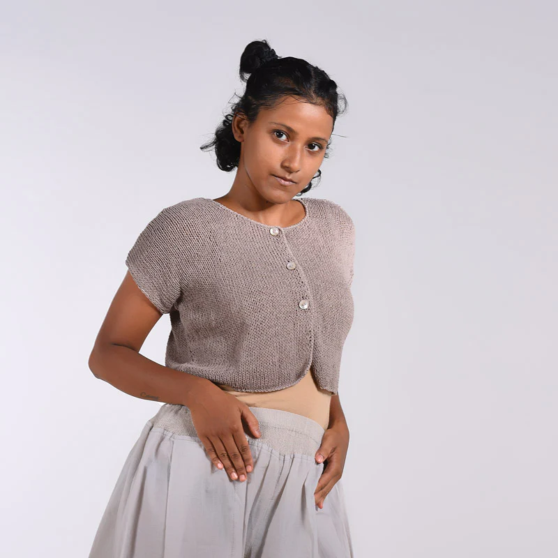 Bolero Organic Cotton Hand Knit Top - Image 9