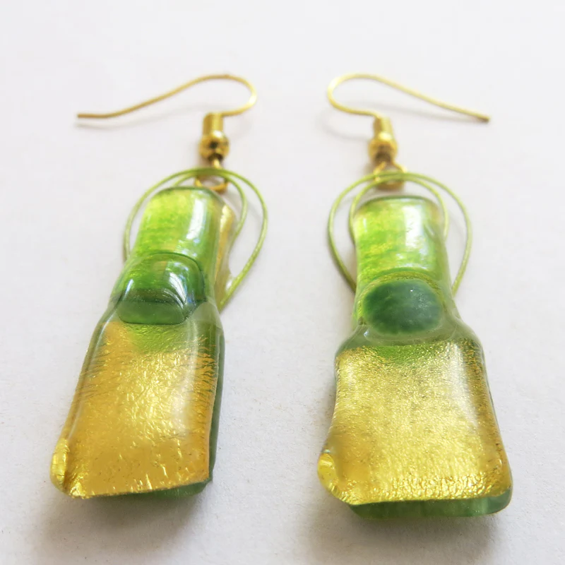 Bright green Gold-in-coloured Glass Set - Image 2