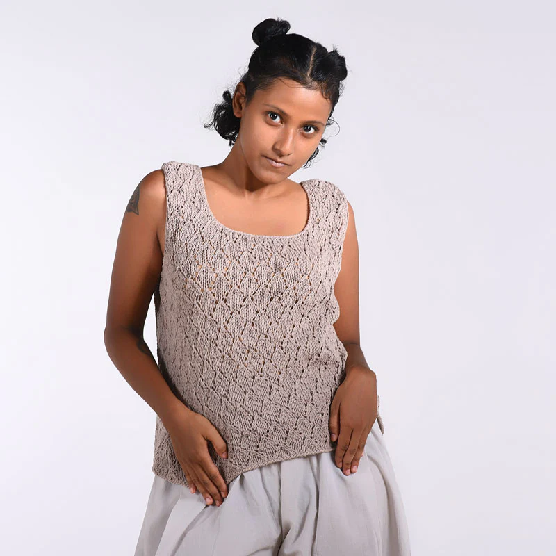 Celine Organic Cotton Hand Knit Vest - Image 7
