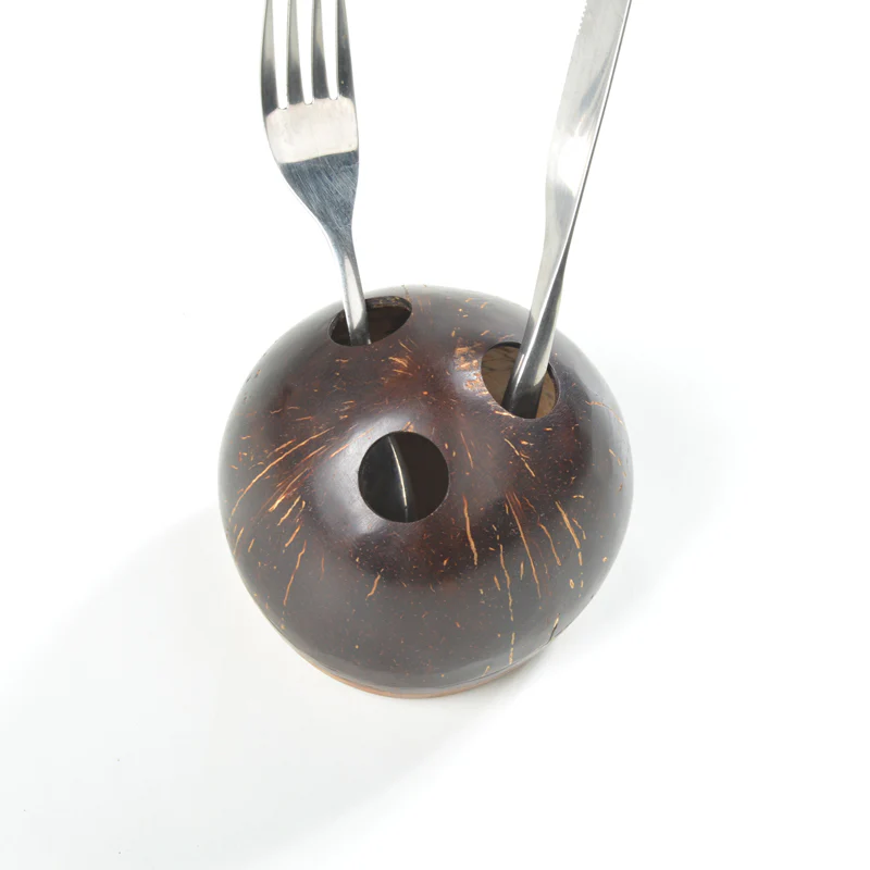 Coconutshell Spoon and Brush Holder - Image 3
