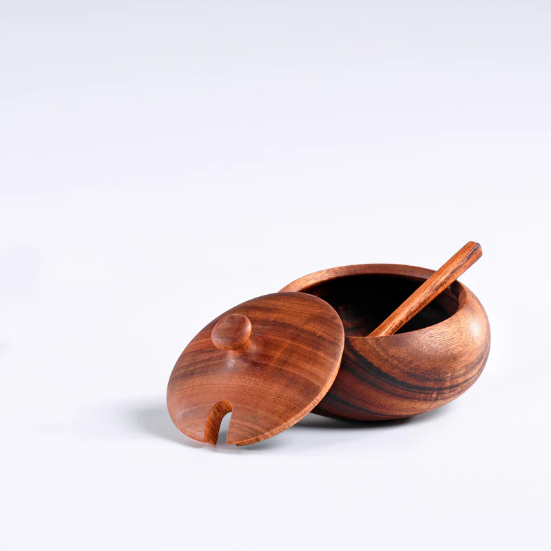 Condiments Bowl with Lid and Spoon - Image 3