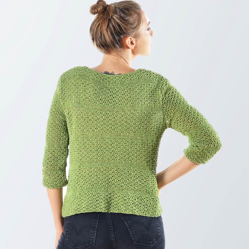 Eclair Organic Cotton Hand Knit Jacket - Image 3