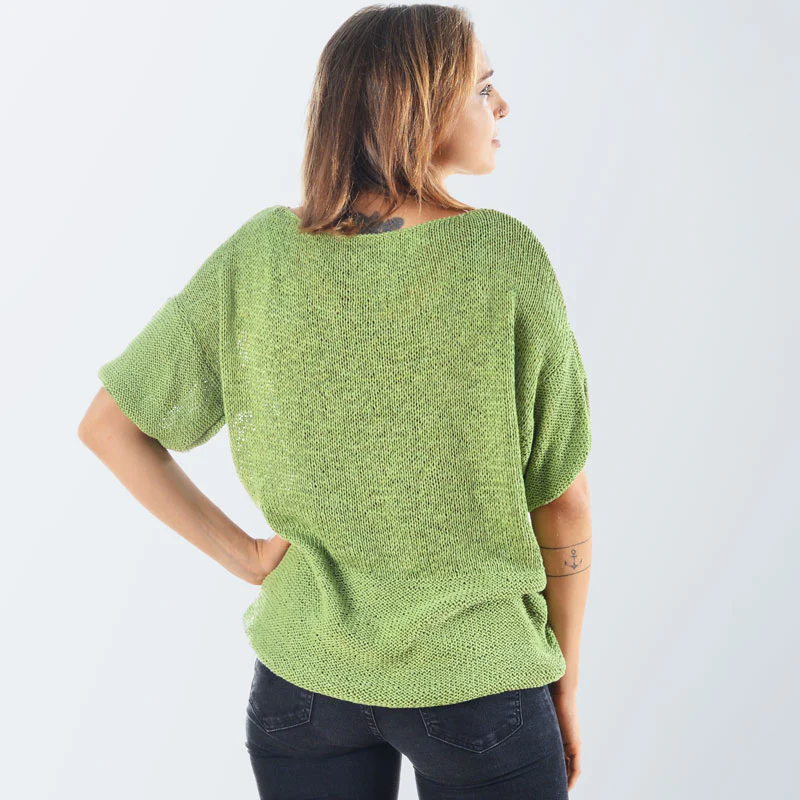 Fiji Organic Cotton Hand Knit Pullover - Image 2