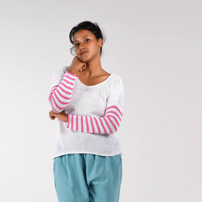 Flinder LS Full Sleeve Organic Cotton Hand Knit Top - Image 9