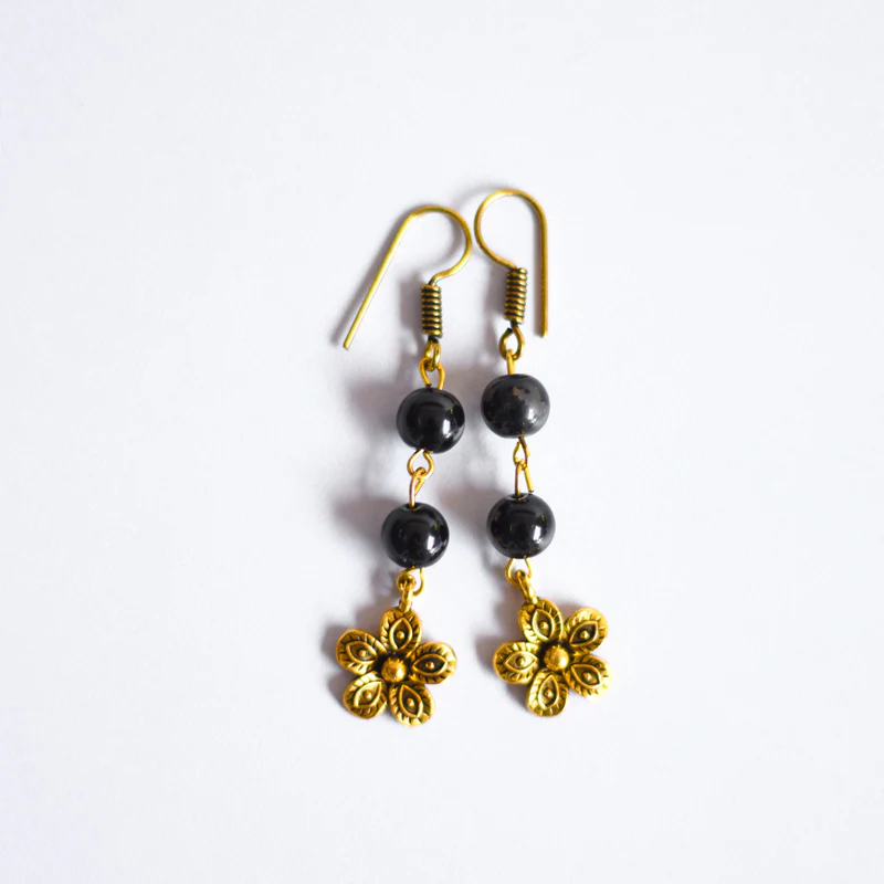 floral drop earrings - Image 4