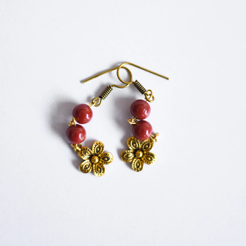 floral drop earrings - Image 6