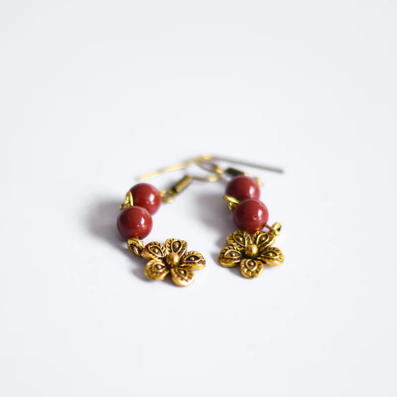 floral drop earrings - Image 7
