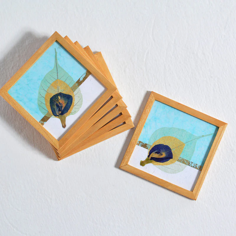 Glass Coaster - Peacock Feather - Image 4