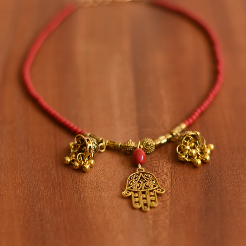 golden coral necklace - Image 5