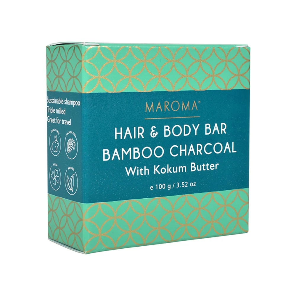 Hair and Body Shampoo Bar Bamboo Charcoal – 100gms - Image 2