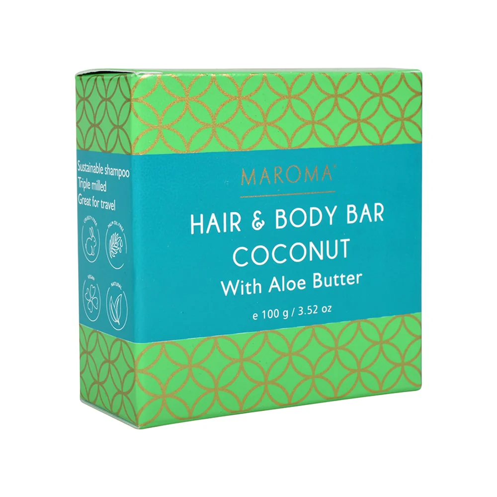 Hair and Body Shampoo Bar Coconut with Aloe Butter – 100gms - Image 3