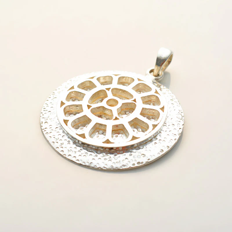 Hammered Silver Mother's Symbol Pendant