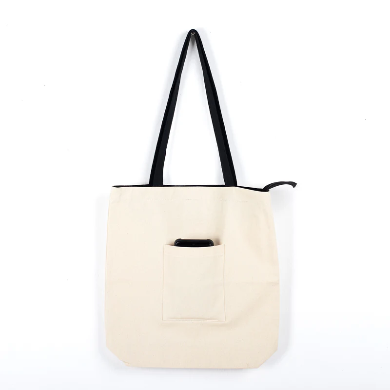 Hand-Appliqued Canvas Tote Bag - Image 3