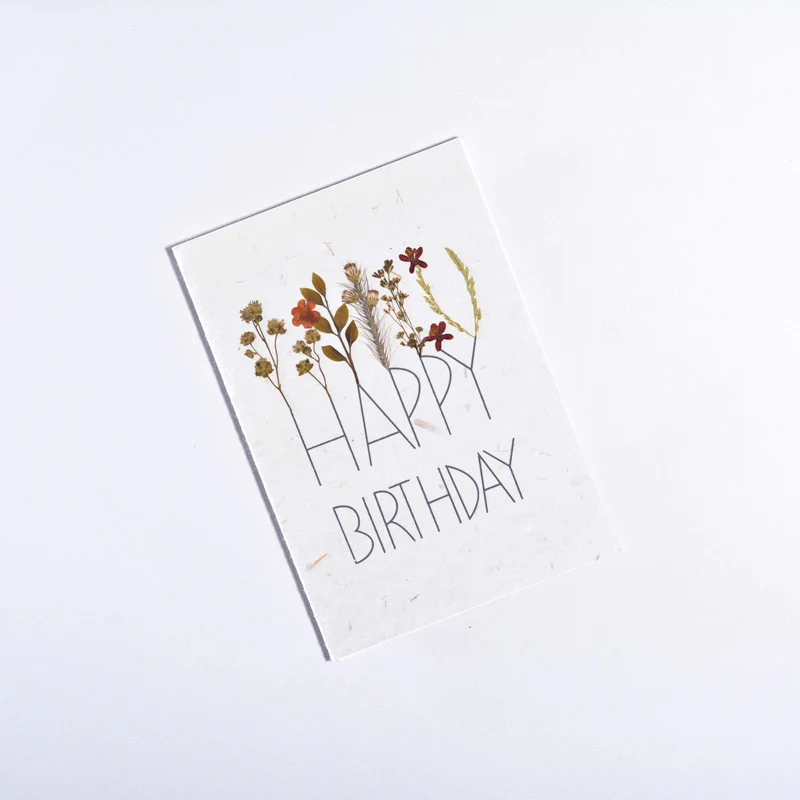 Happy Birthday - Tall Text Handmade Greeting Card - Image 2