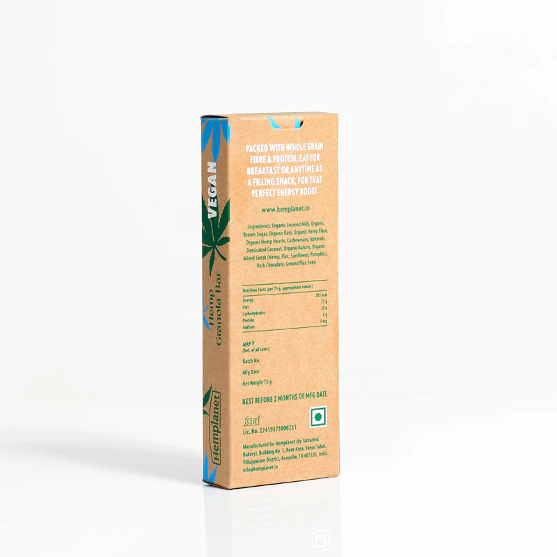 Hemp  Granola Bar  Vegan Dark  Chocolate & Coconut - Image 2