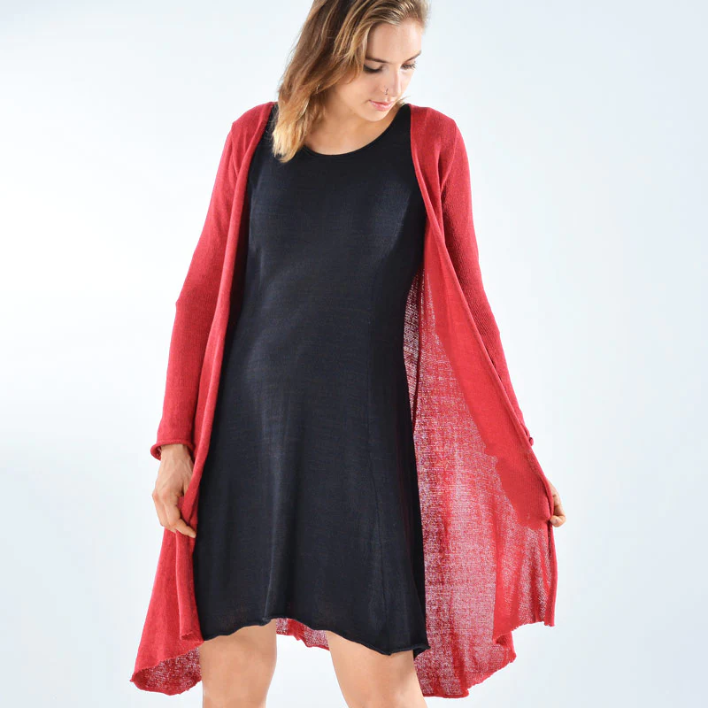 Jennifer Organic Cotton Hand Knit Cardigan - Image 4