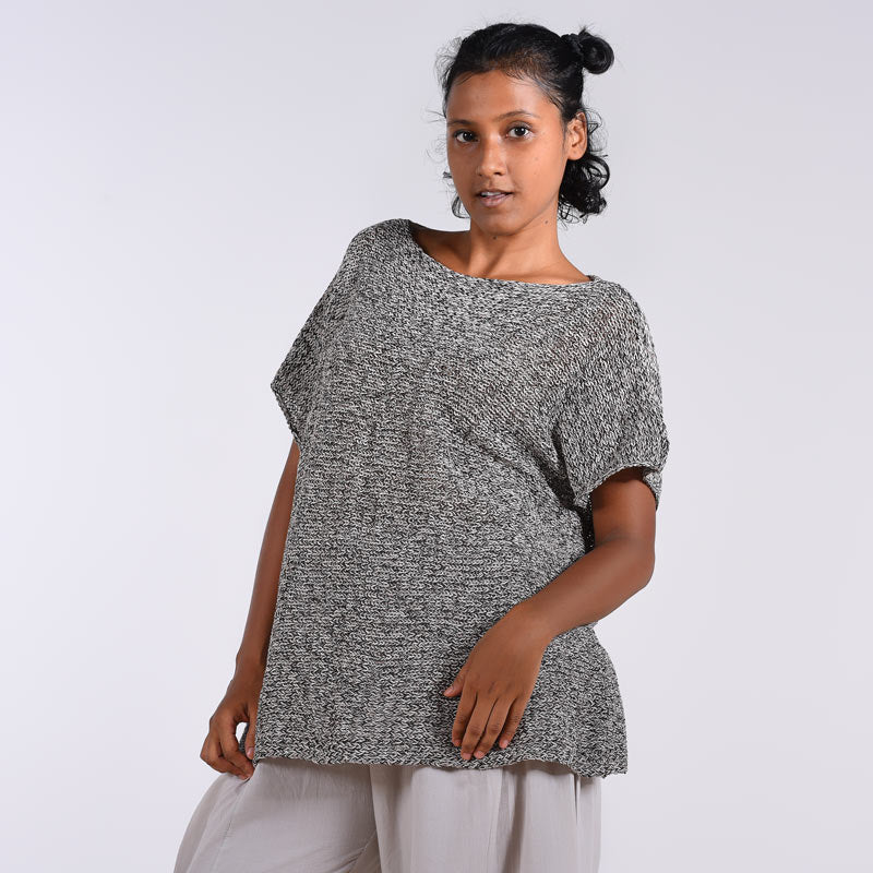 Meca Organic Cotton Hand Knit Poncho - Image 6