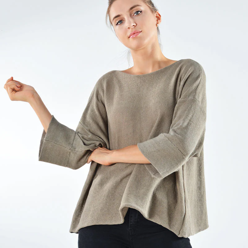 Micky Organic Cotton Hand Knit Pullover - Image 4