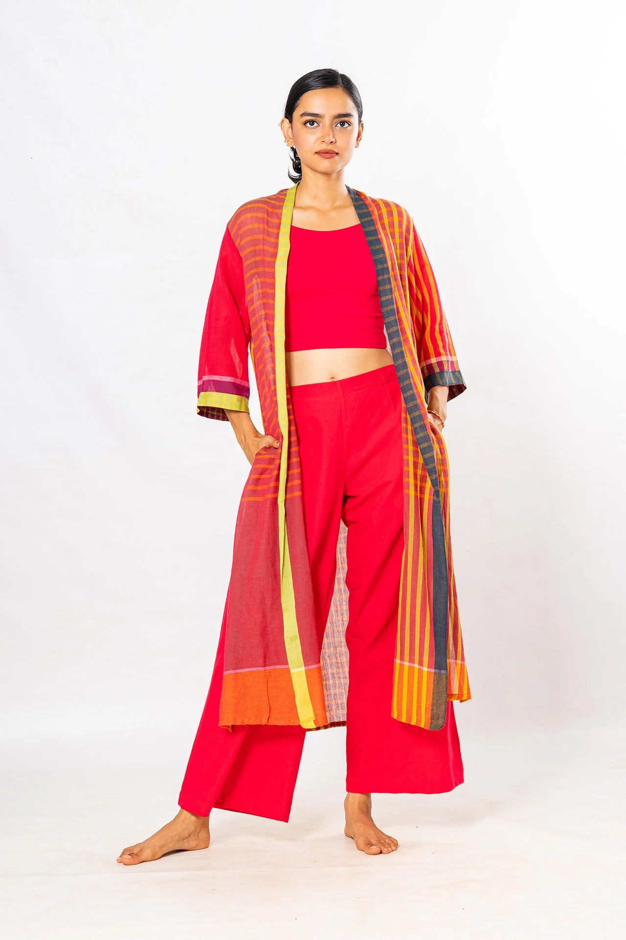 Set of 4- Moh Pink Cotton Pant Set - Image 2