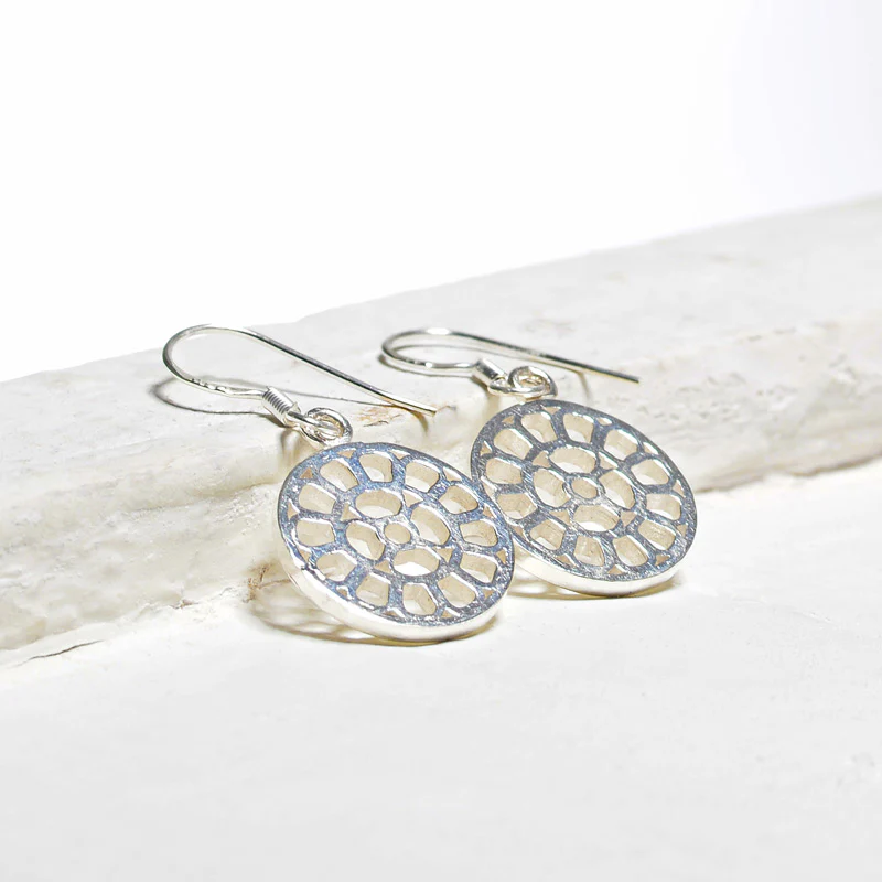 Mother Symbol Round Earrings