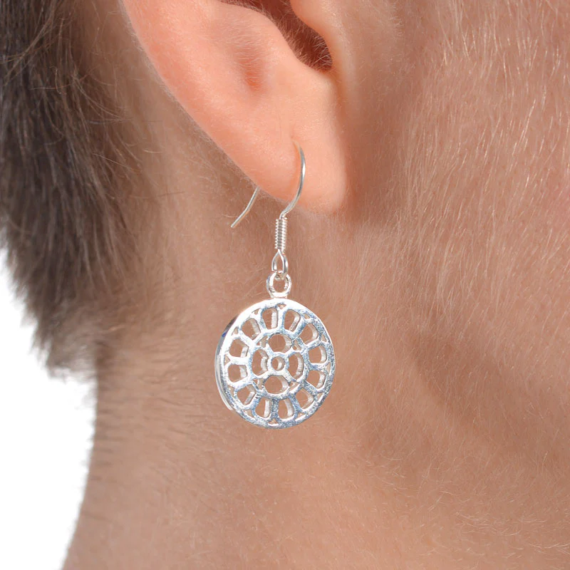 Mother Symbol Round Earrings - Image 2