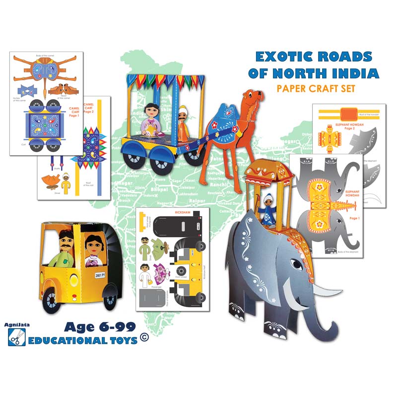 Exotic Roads of India Paper craft set - Set 1