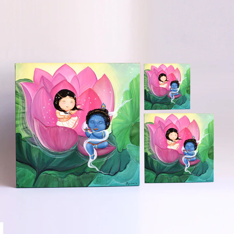 Art Painting - Pink lotus - Image 3