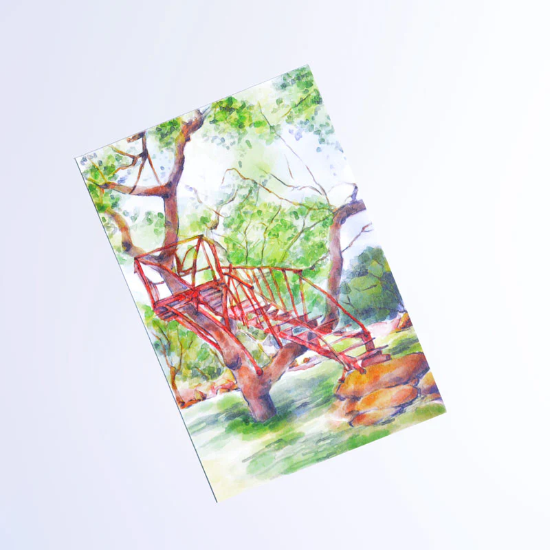 Postcards and stickers : Elements from the Garden of the Unexpected - Matrimandir , Auroville. - Image 3
