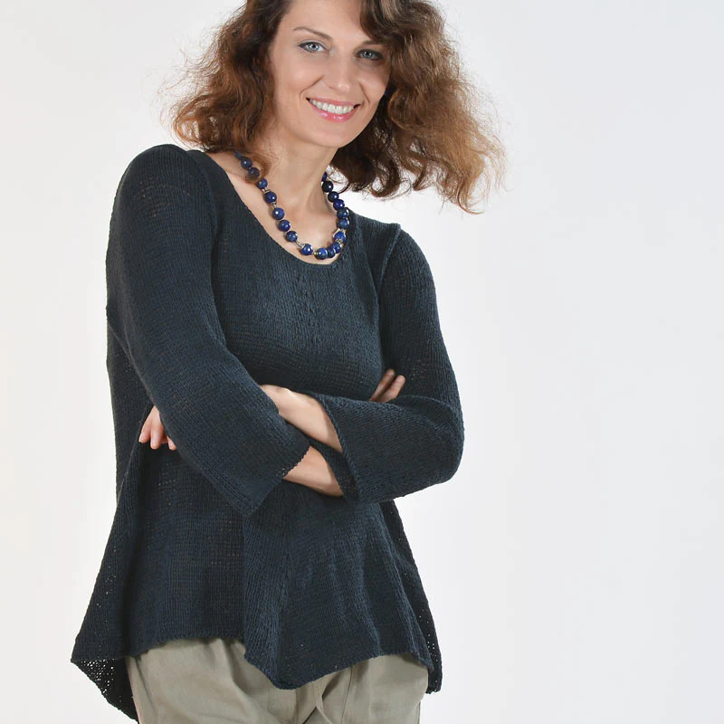 Preity Organic Cotton Hand Knit Sweater - Image 3