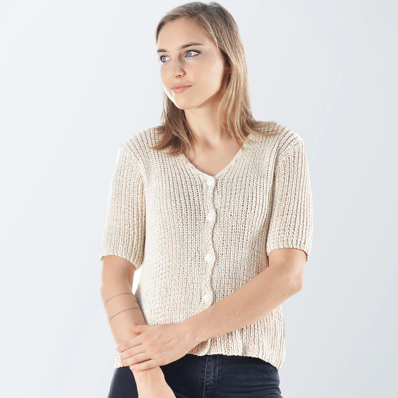 Sally Organic Cotton Hand Knit Jacket - Image 2