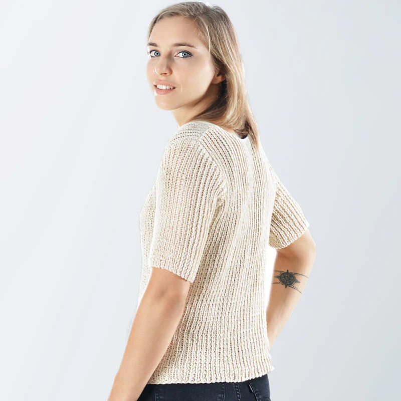 Sally Organic Cotton Hand Knit Jacket - Image 3