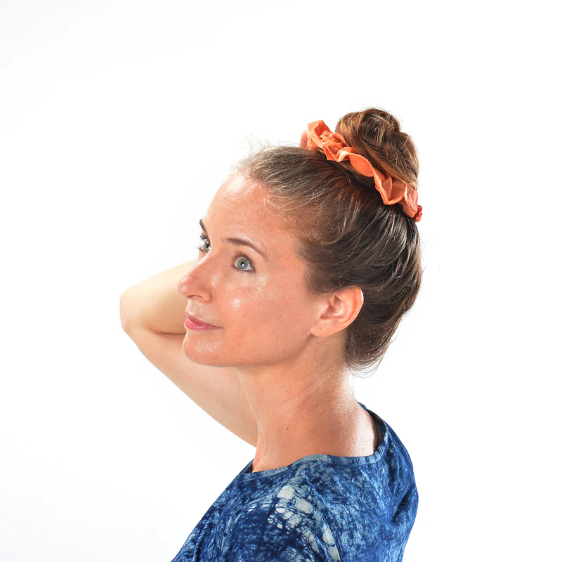 Scrunchie Hairband – Orange Silk - Image 9